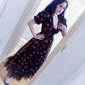 Lirika Matoshi Strawberry Dress Size S